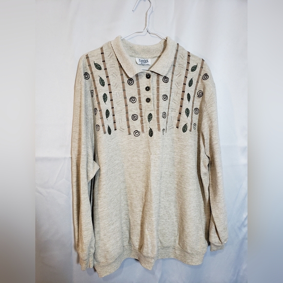 Teddi | Sweaters | Vintage Cream Embroidered Teddi Swester Size Large ...